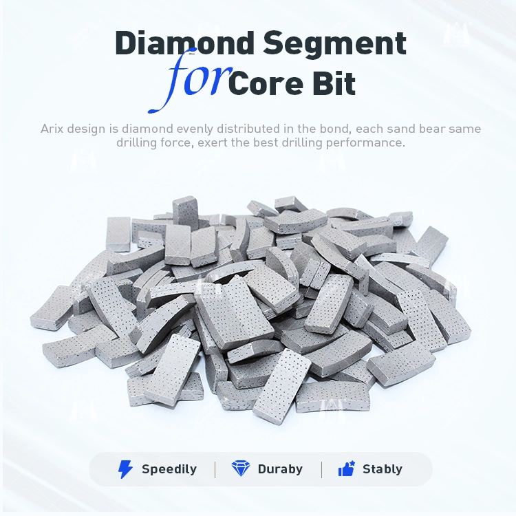 Sharpness Arix Diamond Core Bits Drill Segment for Reinforce Concrete